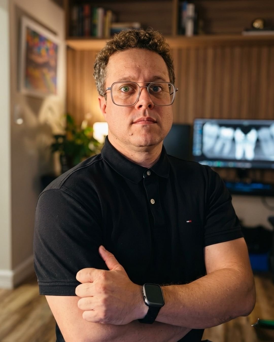 Renato Borba, fundador da OpsBrain, em seu escritório